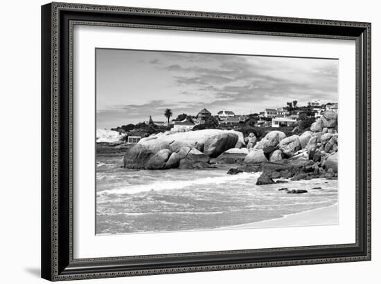 Awesome South Africa Collection B&W - Boulders Beach Cape Town-Philippe Hugonnard-Framed Photographic Print