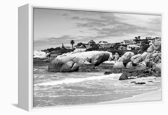 Awesome South Africa Collection B&W - Boulders Beach Cape Town-Philippe Hugonnard-Framed Premier Image Canvas