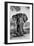 Awesome South Africa Collection B&W - Elephant Portrait V-Philippe Hugonnard-Framed Photographic Print