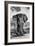 Awesome South Africa Collection B&W - Elephant Portrait V-Philippe Hugonnard-Framed Photographic Print