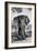 Awesome South Africa Collection B&W - Elephant Portrait V-Philippe Hugonnard-Framed Photographic Print