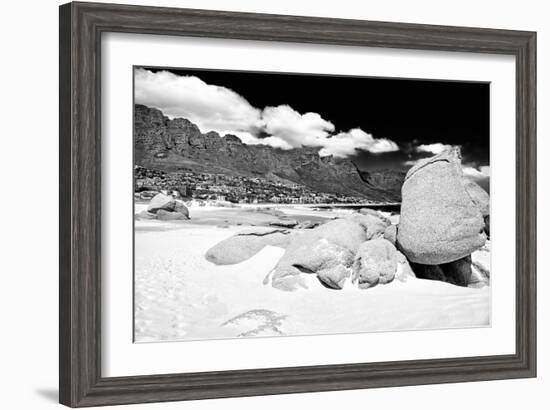 Awesome South Africa Collection B&W - The Twelve Apostles - Camps Bay-Philippe Hugonnard-Framed Photographic Print