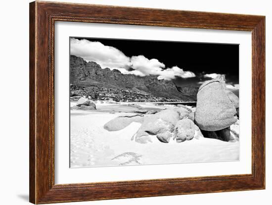 Awesome South Africa Collection B&W - The Twelve Apostles - Camps Bay-Philippe Hugonnard-Framed Photographic Print