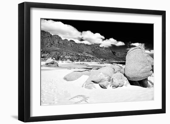 Awesome South Africa Collection B&W - The Twelve Apostles - Camps Bay-Philippe Hugonnard-Framed Photographic Print