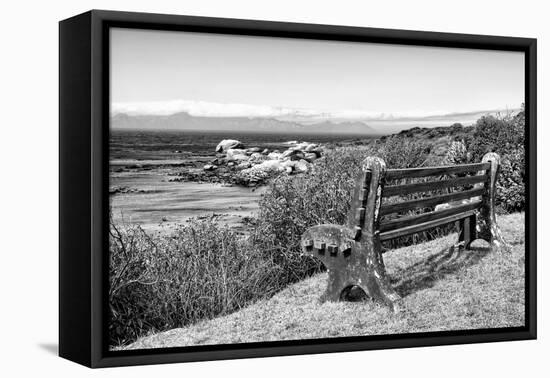 Awesome South Africa Collection B&W - View Point Bench-Philippe Hugonnard-Framed Premier Image Canvas