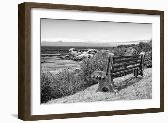 Awesome South Africa Collection B&W - View Point Bench-Philippe Hugonnard-Framed Photographic Print