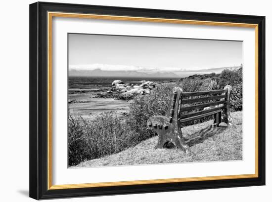 Awesome South Africa Collection B&W - View Point Bench-Philippe Hugonnard-Framed Photographic Print