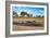 Awesome South Africa Collection - Black Rhinoceros and Savanna Landscape at Sunset-Philippe Hugonnard-Framed Photographic Print
