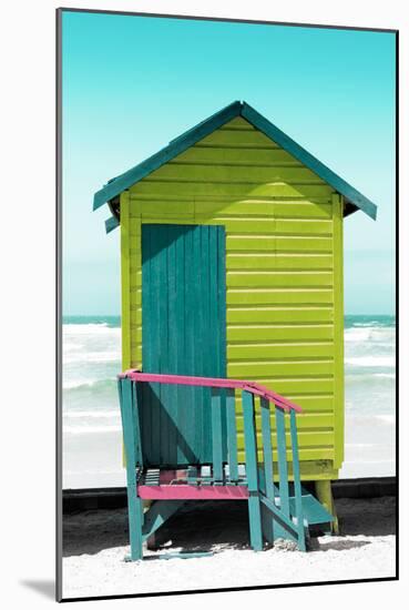 Awesome South Africa Collection - Colorful Beach Hut Cape Town - Lime & Greensea-Philippe Hugonnard-Mounted Photographic Print
