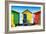 Awesome South Africa Collection - Colorful Beach Huts - Green & Yellow & Red-Philippe Hugonnard-Framed Photographic Print