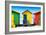 Awesome South Africa Collection - Colorful Beach Huts - Green & Yellow & Red-Philippe Hugonnard-Framed Photographic Print