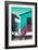 Awesome South Africa Collection - Colorful Houses "Forty Six" Aquamarine & Eggplant-Philippe Hugonnard-Framed Photographic Print