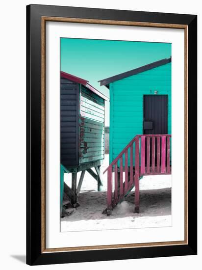 Awesome South Africa Collection - Colorful Houses "Forty Six" Aquamarine & Eggplant-Philippe Hugonnard-Framed Photographic Print