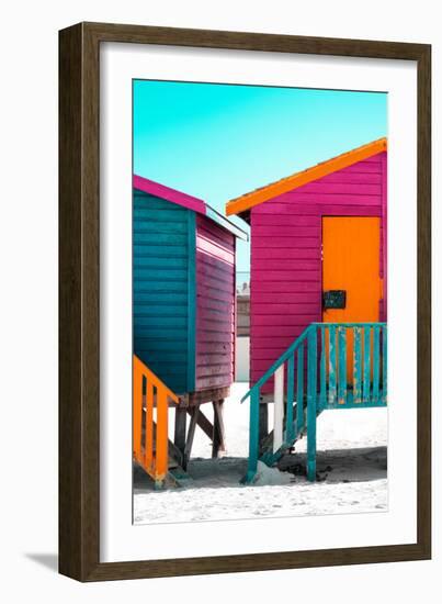 Awesome South Africa Collection - Colorful Houses Rasberry & Orange-Philippe Hugonnard-Framed Photographic Print