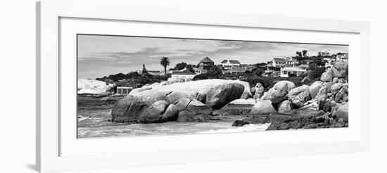 Awesome South Africa Collection Panoramic - Boulders Beach View II B&W-Philippe Hugonnard-Framed Photographic Print