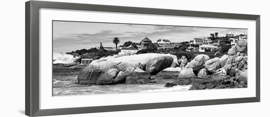 Awesome South Africa Collection Panoramic - Boulders Beach View II B&W-Philippe Hugonnard-Framed Photographic Print