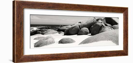 Awesome South Africa Collection Panoramic - Boulders on Beach B&W-Philippe Hugonnard-Framed Photographic Print