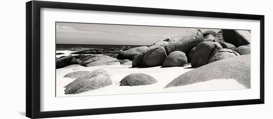 Awesome South Africa Collection Panoramic - Boulders on Beach B&W-Philippe Hugonnard-Framed Photographic Print