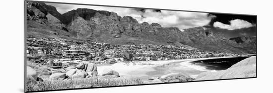 Awesome South Africa Collection Panoramic - Camps Bay Cape Town B&W-Philippe Hugonnard-Mounted Photographic Print