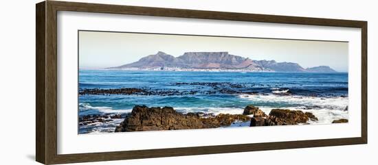 Awesome South Africa Collection Panoramic - Cape Town seen from Robben Island-Philippe Hugonnard-Framed Photographic Print