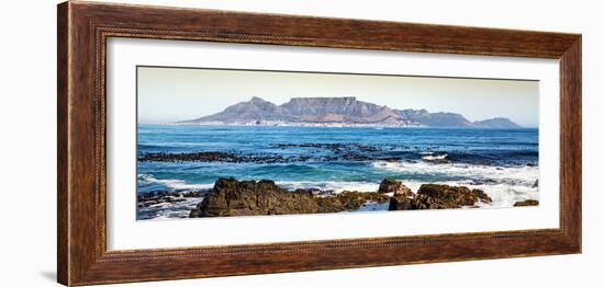 Awesome South Africa Collection Panoramic - Cape Town seen from Robben Island-Philippe Hugonnard-Framed Photographic Print