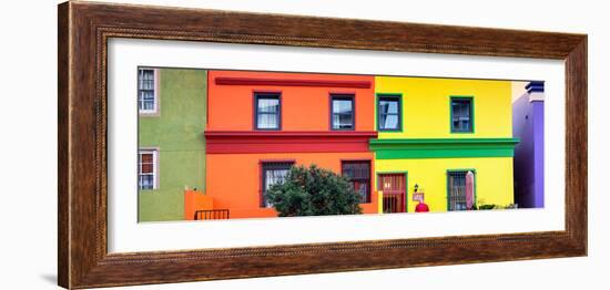 Awesome South Africa Collection Panoramic - Colorful Houses in Bo Kaap - Cape Town-Philippe Hugonnard-Framed Photographic Print