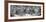 Awesome South Africa Collection Panoramic - Giraffes and Burchell's Zebra B&W-Philippe Hugonnard-Framed Photographic Print