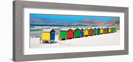 Awesome South Africa Collection Panoramic - Muizenberg Beach Cape Town II-Philippe Hugonnard-Framed Photographic Print