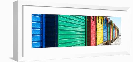 Awesome South Africa Collection Panoramic - Muizenberg Beach Huts V-Philippe Hugonnard-Framed Photographic Print