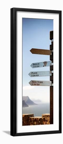 Awesome South Africa Collection Panoramic - Sign Post - Cape of Good Hope-Philippe Hugonnard-Framed Photographic Print
