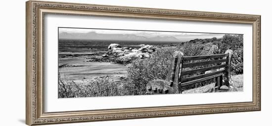 Awesome South Africa Collection Panoramic - View to the Sea B&W-Philippe Hugonnard-Framed Photographic Print