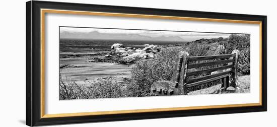 Awesome South Africa Collection Panoramic - View to the Sea B&W-Philippe Hugonnard-Framed Photographic Print