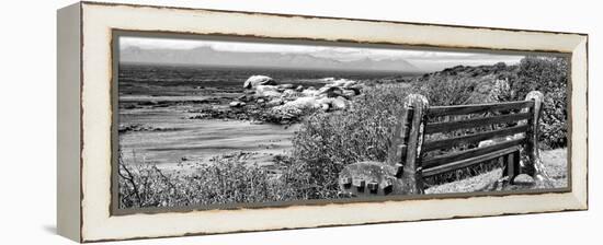 Awesome South Africa Collection Panoramic - View to the Sea B&W-Philippe Hugonnard-Framed Premier Image Canvas