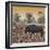 Awesome South Africa Collection Square - Blue Wildebeest walking at Sunset-Philippe Hugonnard-Framed Photographic Print