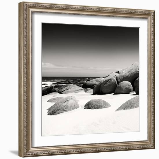 Awesome South Africa Collection Square - Boulders White Beach B&W-Philippe Hugonnard-Framed Photographic Print