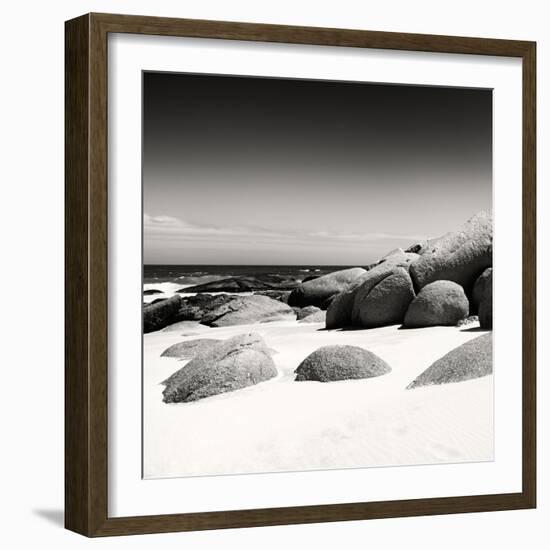 Awesome South Africa Collection Square - Boulders White Beach B&W-Philippe Hugonnard-Framed Photographic Print