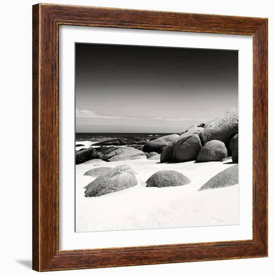 Awesome South Africa Collection Square - Boulders White Beach B&W-Philippe Hugonnard-Framed Photographic Print