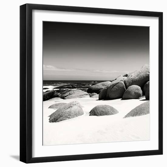 Awesome South Africa Collection Square - Boulders White Beach B&W-Philippe Hugonnard-Framed Photographic Print