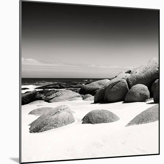 Awesome South Africa Collection Square - Boulders White Beach B&W-Philippe Hugonnard-Mounted Photographic Print