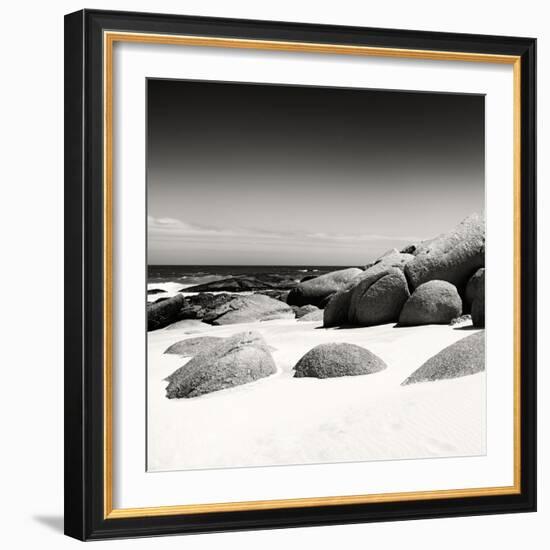 Awesome South Africa Collection Square - Boulders White Beach B&W-Philippe Hugonnard-Framed Photographic Print
