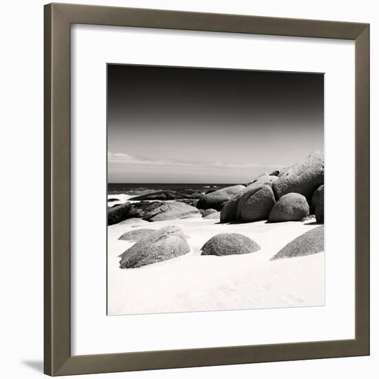 Awesome South Africa Collection Square - Boulders White Beach B&W-Philippe Hugonnard-Framed Photographic Print