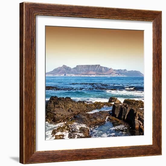 Awesome South Africa Collection Square - Cape Town seen from Robben Island-Philippe Hugonnard-Framed Photographic Print