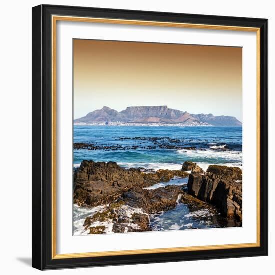 Awesome South Africa Collection Square - Cape Town seen from Robben Island-Philippe Hugonnard-Framed Photographic Print