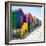 Awesome South Africa Collection Square - Colorful Beach Huts at Muizenberg - Cape Town-Philippe Hugonnard-Framed Photographic Print