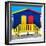 Awesome South Africa Collection Square - Colorful Beach Huts "Thirty One & Thirty Two" Blue-Philippe Hugonnard-Framed Photographic Print