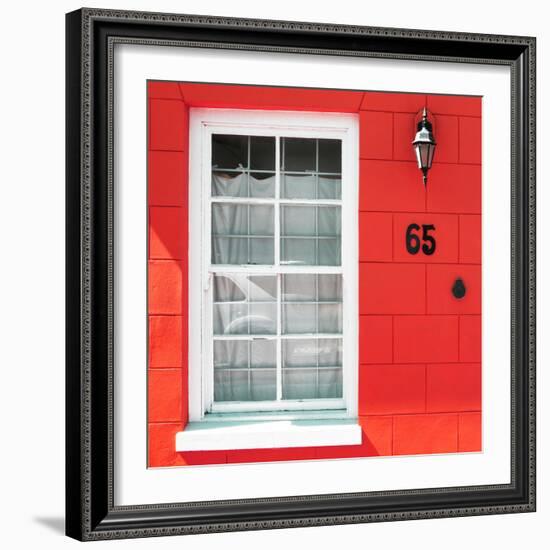 Awesome South Africa Collection Square - Colorful House "Sixty Five" Red-Philippe Hugonnard-Framed Photographic Print