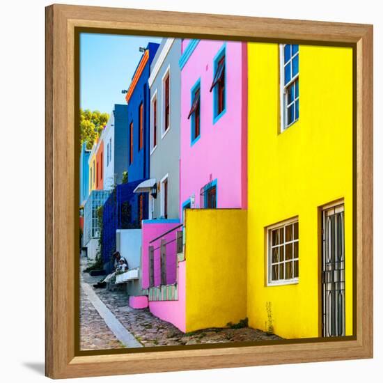 Awesome South Africa Collection Square - Colorful Houses - Bo-Kaap Cape Town II-Philippe Hugonnard-Framed Premier Image Canvas