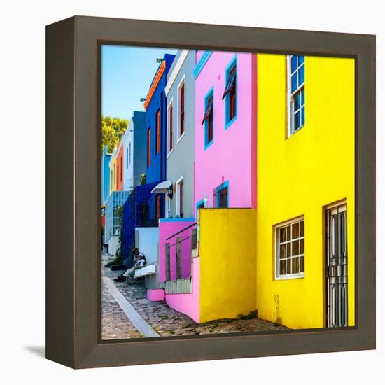 Awesome South Africa Collection Square - Colorful Houses - Bo-Kaap Cape Town II-Philippe Hugonnard-Framed Premier Image Canvas