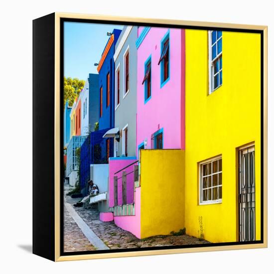 Awesome South Africa Collection Square - Colorful Houses - Bo-Kaap Cape Town II-Philippe Hugonnard-Framed Premier Image Canvas