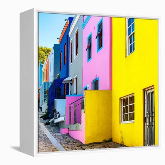 Awesome South Africa Collection Square - Colorful Houses - Bo-Kaap Cape Town II-Philippe Hugonnard-Framed Premier Image Canvas